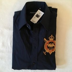 NWT Ralph Lauren Sport Navy Crest Button Down 8